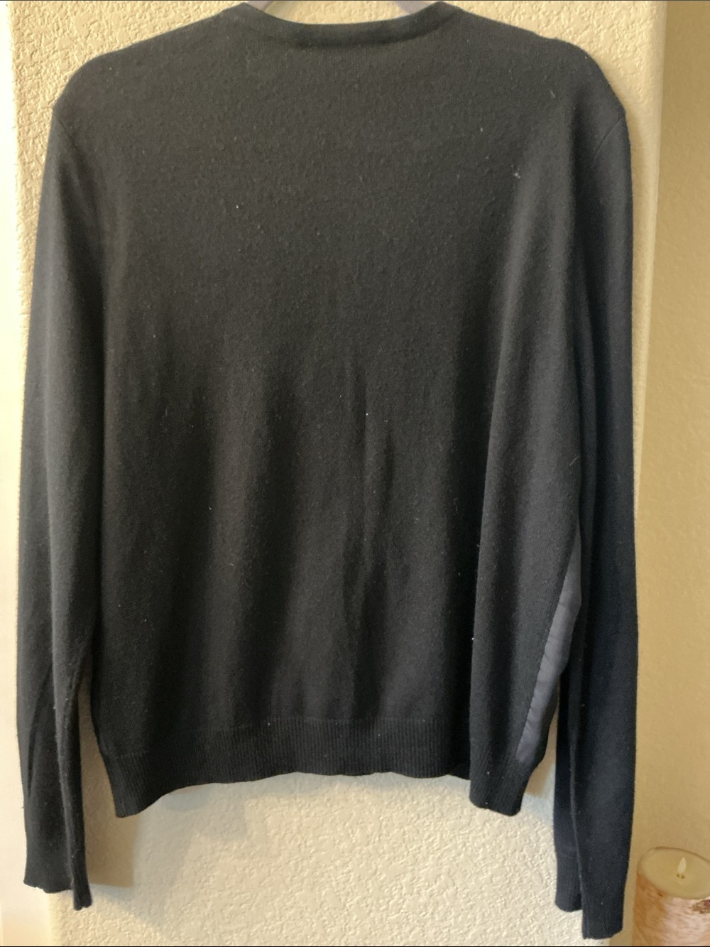 Ralph Lauren Black Gold-Print Button Cardigan Sweater SZ L - Picture 5 of 5